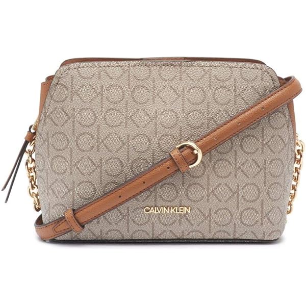 Calvin Klein Monogram Flap Crossbody Khaki/Brown/Java One Calvin Klein Monogram Flap Crossbody Khaki/Brown/Java One